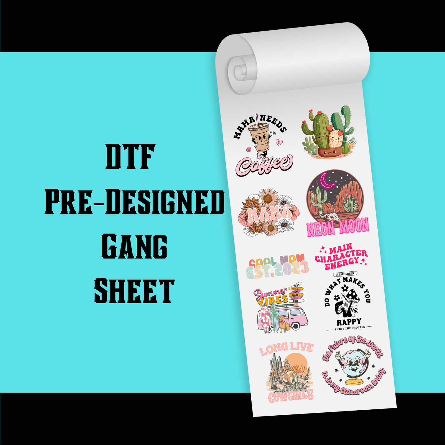 DTF Pre-Designed Gang Sheets